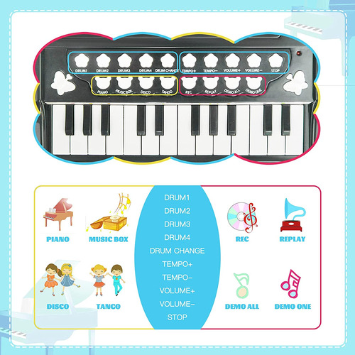 Piano De Juguete Para Niñas Con Teclado De Juguete, Regalo D