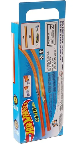 Auto De Vía Recta Hot Wheels Track Builder De 15 Pies