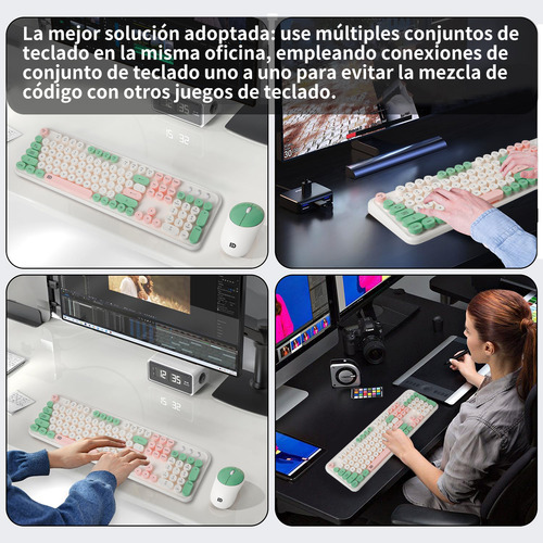 Kit De Teclado Y Ratón Inalámbricos Ergonómicos