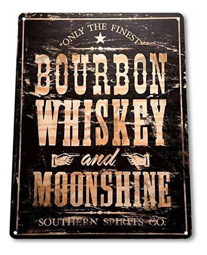 Bourbon Whisky Moonshine Retro Envejecido Decoración D...