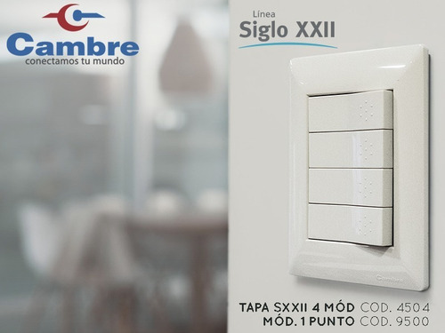 Imagen 4 de 10 de Llave De Luz Con Plaqueta Siglo Xxi Cambre