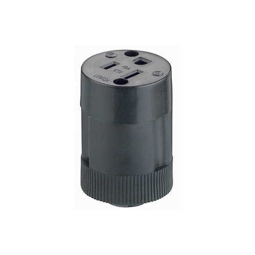 Conector Hembra Vinil Negro 15a 125v 2p+t 5-15r Leviton 114