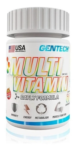 Gentech Multivitamin 60 Tabs Vitaminas + Minerales Sin Tacc 