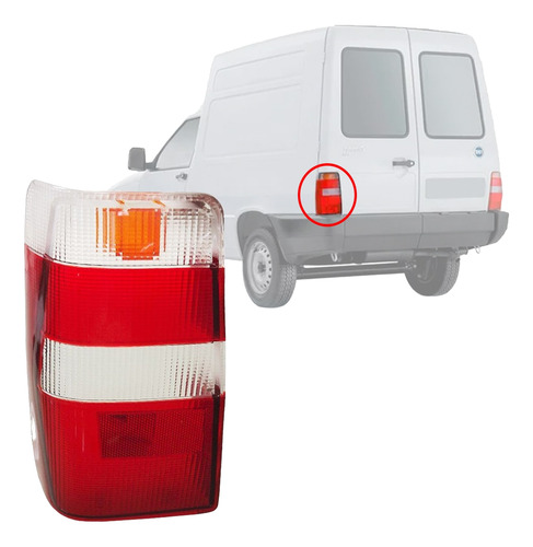 Lanterna Traseira Bicolor Fiat Fiorino 2004 A 2009 Acrílico