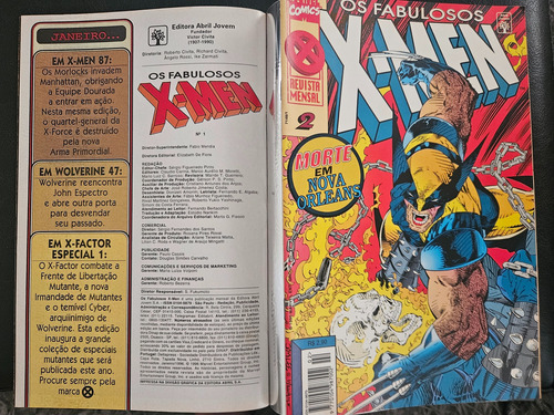Revista Em Quadrinhos Os Fabulosos X-men N°1 Ed. Abril Rara (Usado)