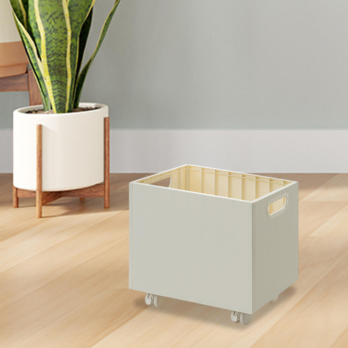 Caja De Almacenamiento De Libros Apilable Con Ruedas,