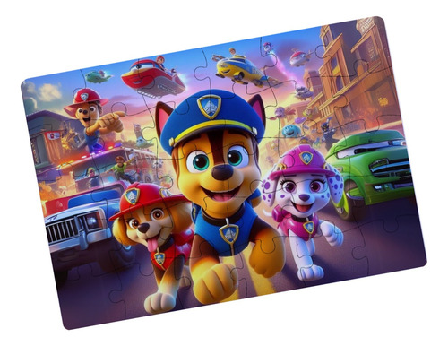 Rompecabezas Paw Patrol 30 Piezas De Madera