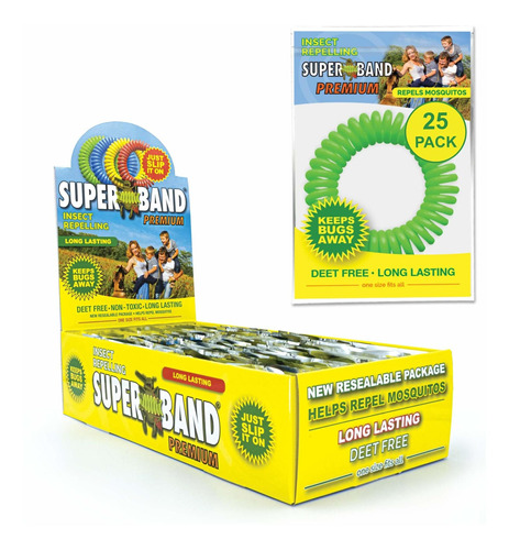 Superband Pulsera Repelente De Mosquitos Premium (25 Unidade