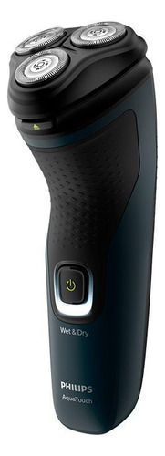 Afeitadora Philips AquaTouch 1000 S1121/41 Barbeador Aquatouch Philips S1121/41 Seco E Molhado negra 220V