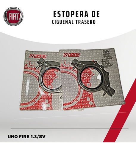 Estopera De Cigüeñal Trasero Fiat Uno Fire Fiorino 1.3/8v