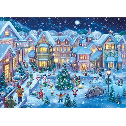 Tarjetas De Navidad De Holiday Village   - Caja De 15