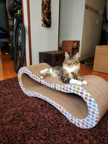 Imagen 4 de 4 de Rascador De Cartón Para Gatos - Ref Infinito 80cm Mielfelina