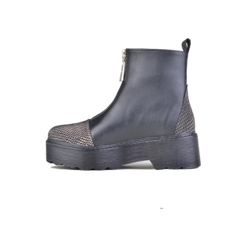 Botinetas Botitas Urbanas De Mujer De Cuero Kazu - Ferraro