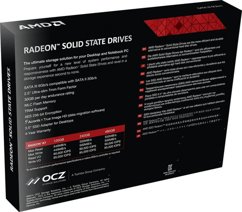 Disco Sólido Amd Radeon Ssd Radeon R7 2.5 240gb Sata Ocz