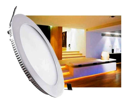 Pack 5 Panel Led 6 W Redondo Circular Encajado / Hb Led