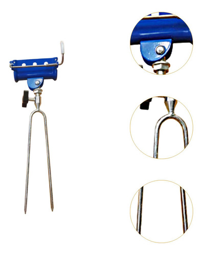 Varilla De Pesca Auto-lock Estante Para El Poste De Azul