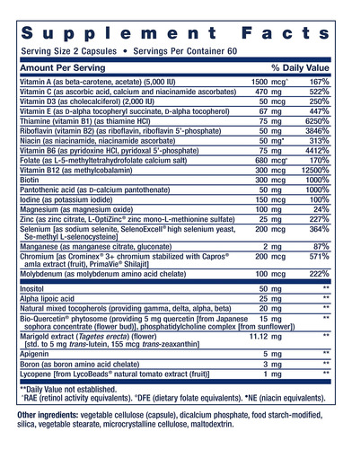 Life Extension Multivitamínico Dos Al Día 120 Cápsulas