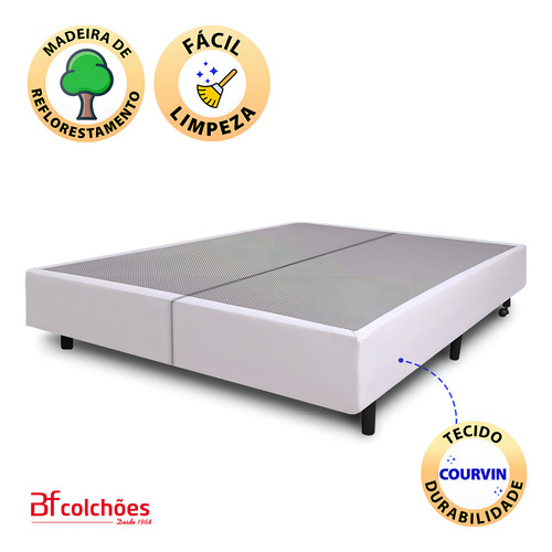 Cama Box com Colchão Queen D33 a Vácuo Ortopédico Rainbow 158x198cm BF Colchões