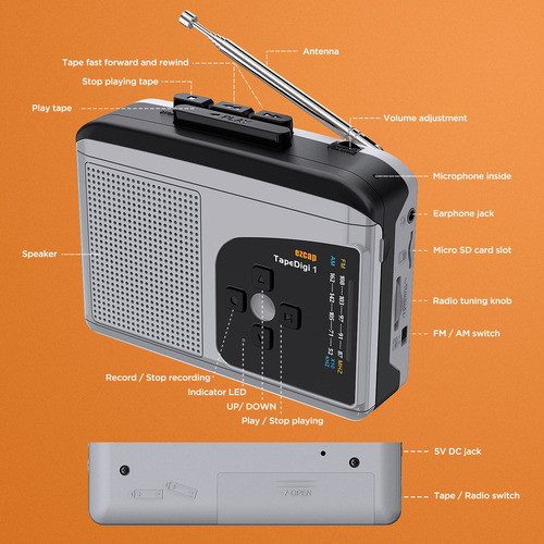 Q Conjunto De Rádio, Conversor De Cassetes, Conector De