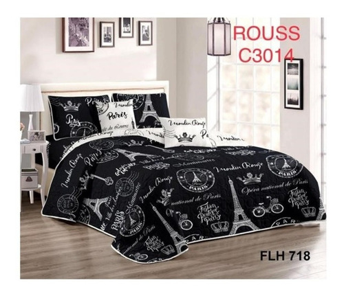 Cobertor De Verano Quilt Cubrecama Reversible Dos Plazas