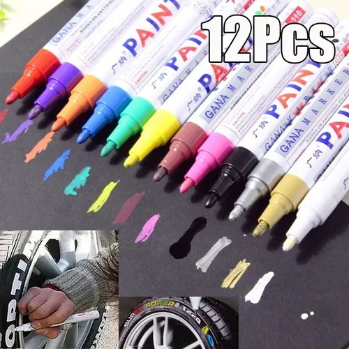 Rotuladores De Pintura Para Neumáticos De Coche, 12 Colores