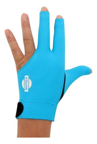 Guante De Mano De Billar Elástico De Azul Como Se Describe