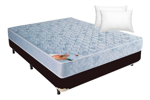 Conjunto Sommier 2 Plazas Deseo + 2 Almohadas Envio Gratis