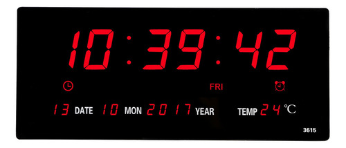 Reloj De Pared / Calendario Digital Led De Gran Tamaño De 14