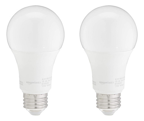 Lâmpadas Led Amazon Basics A19 15w 5000k, Pacote Com 2