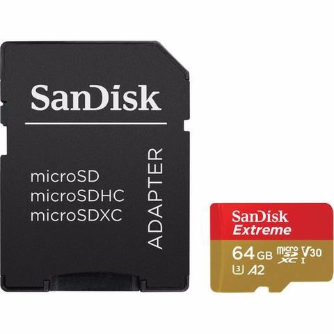 Imagem 4 de 6 de Cartão Memória 64gb Micro Sd Extreme 160mbs V30 4k Sandisk