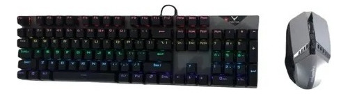 Combo Teclado Mecanico Iluminación Rgb Mouse Gamer 2400 Dpi