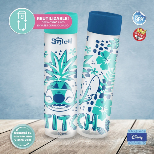 Imagen 2 de 4 de 2 Botella Infantil Niños Agua Disney Original Lilo Y Stitch