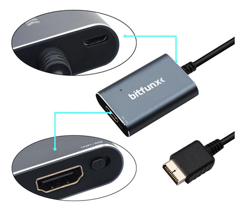 Adaptador Conversor Rgb-ypbpr Para Cabo De Conexão Para