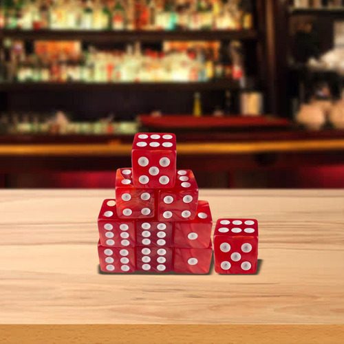 5 X 10 Dados De 6 Caras Para Fiestas, Dados De Juego Rojo