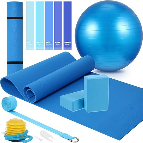 10 Pcs Yoga Starter Kit Include Yoga Mat With Carry Strap 2