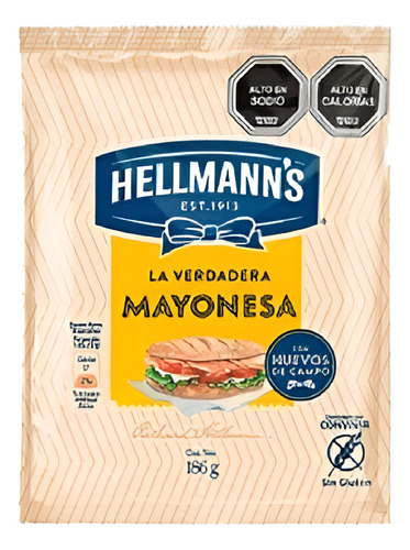 Mayonesa Hellmann's Doypack 186 Gramos - Cremosa