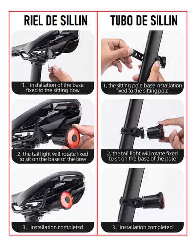 COMPRA Luz Trasera para bicicleta Q5 con sensor de frenado Rockbros