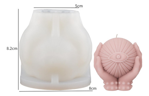 Molde De Vela De Calavera 3d Silicona Resina Y Jabón Emr-candle-hand-eye