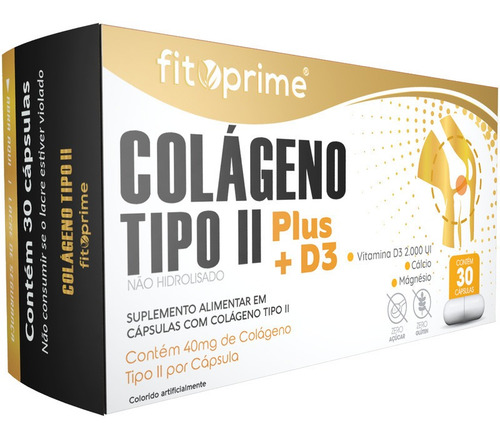Colágeno Tipo 2 Pure Não Hidrolisado 40mg 60cáps Fitomed