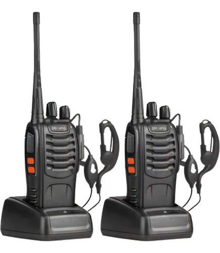 Pofung Bf-54 2 Walkies Talkies Con Cargador Color Negro 5w
