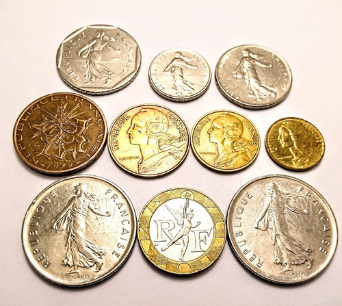 Moedas França+bônus-01 Moeda De Prata (Usado)