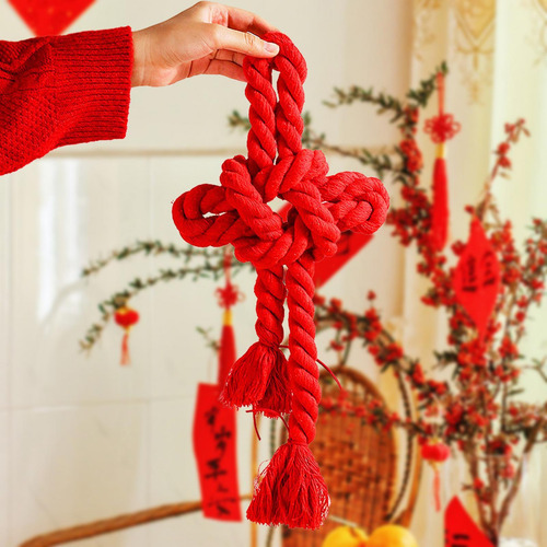 Adorno Colgante Con Nudo Chino Rojo, Adorno Para Festival De