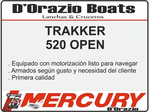 Lancha Tracker Trakker 520 Open Nuevo Modelo Matrizado 2025