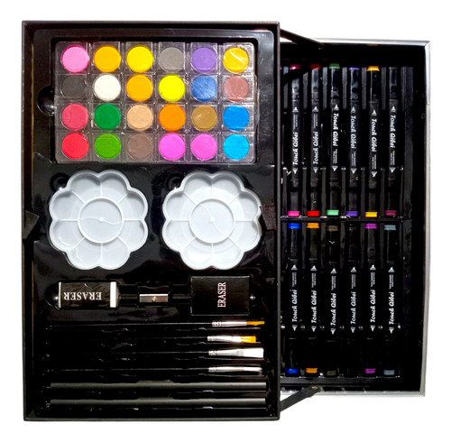 Mega Set De Arte Sirenita 132pcs Dibujo Niño Niña Maletin