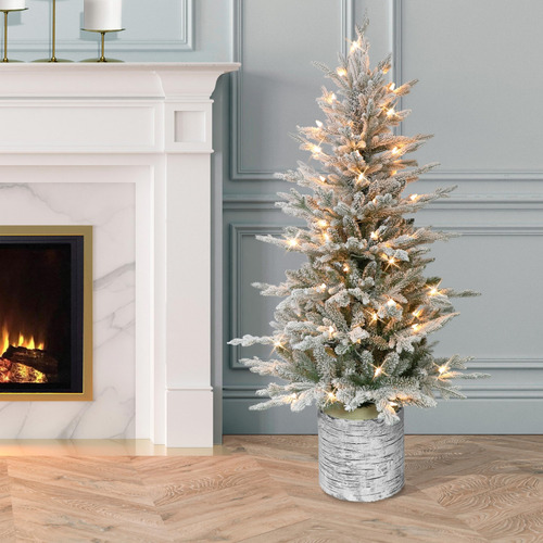 Árbol De Navidad Artificial Preiluminado 135 Cm 70 Luces