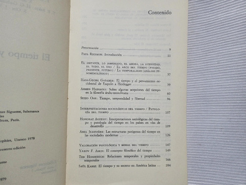 Imagen 5 de 9 de El Tiempo Y Las Filosofias Ricoeur Toynbee Gadamer Sigueme