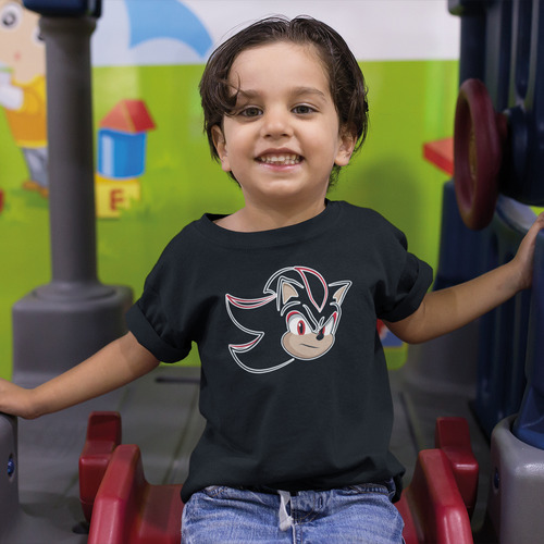 Playera Para Niño 1 Pza Estampado Erizo Azul Veloz