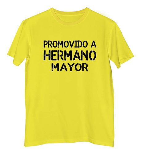 Remera Niño Color  Promovido A Hermano Mayor Nacimiento