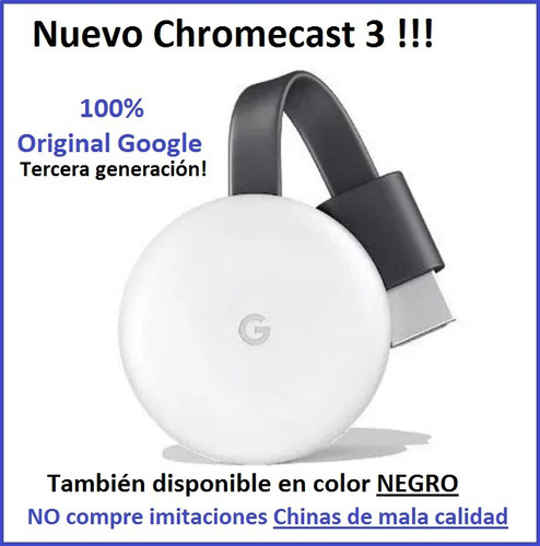 Google Chromecast Última Generación Originales Sellados
