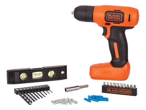 Furadeira Sem Fio Black+decker 8v Max* + 43 Unidades. Decora